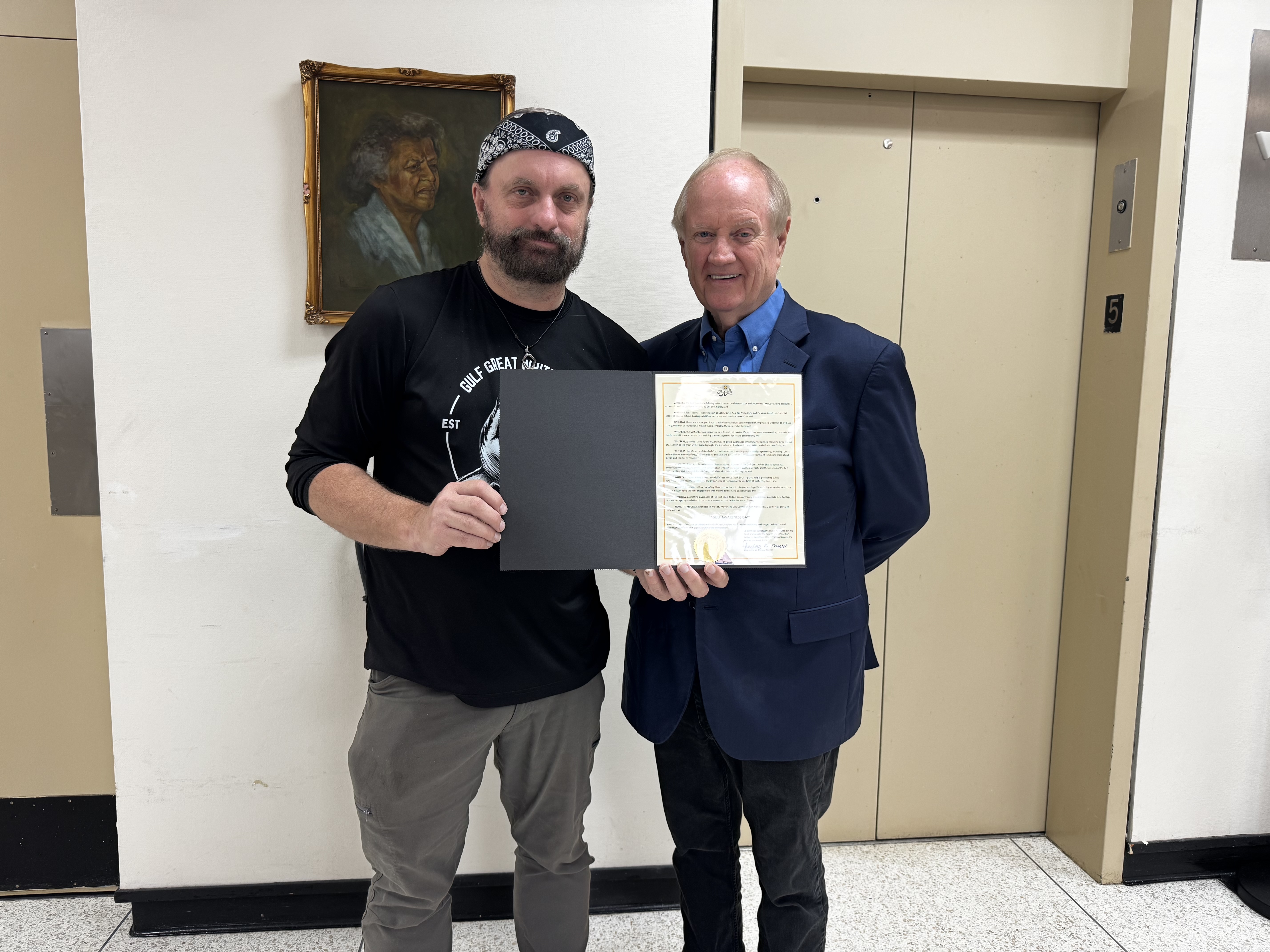 Gulf Great White Shark Society Recognized By Proclamation